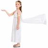 Greek Goddess Costume – White Princess Dress Elegant Greek Mythology Dress for Girls