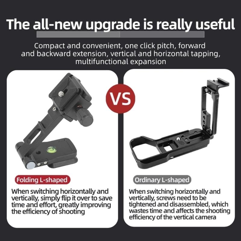 Foldable Camera Quick Release Plate With 360 Degree Rotating Arca Standard Tripod Adapter For DSLR  Cameras