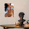 Vintage Tin Sign Summer Beach Style - Colorful Bikini Beauty Print Wall Art Decor 8x12 Inch 1PC