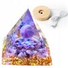 Pyramide Orgonit + LED-Lampenbasis 5cm Kristallsteine Amulett 5cm Hx04