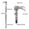 Ghost Skull Head Vycházková hůl Dekorativní Vampire Cospaly Vintage Party Módní vycházková hůl Halloween Crosier 93cm
