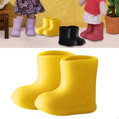 Doll Rain Boots Shoes Dolls Accessories Silicone Soft for 1/12 BJD Stylish Photo Prop Stable