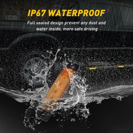 10 Stück LED Rock Lights Unterbodenbeleuchtung Ladeflächenbeleuchtung Neonlicht Dekor Gelb