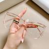 Vintage Gradient Eyeglasses for Nearsightedness  Anti Blue Light Glasses Elegant Female Ultralight Cat Eye Eyewear Frames