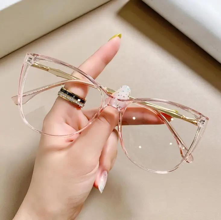 Vintage Gradient Eyeglasses for Nearsightedness Anti Blue Light Glasses Elegant Female Ultralight Cat Eye Eyewear Frames