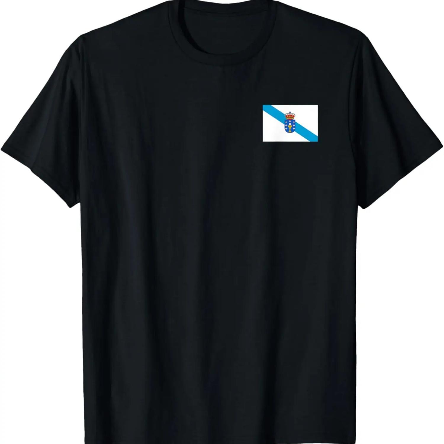 

GALICIA SPAIN FLAG GALICIAN PRIDE T-Shirt XXXXXL чорний