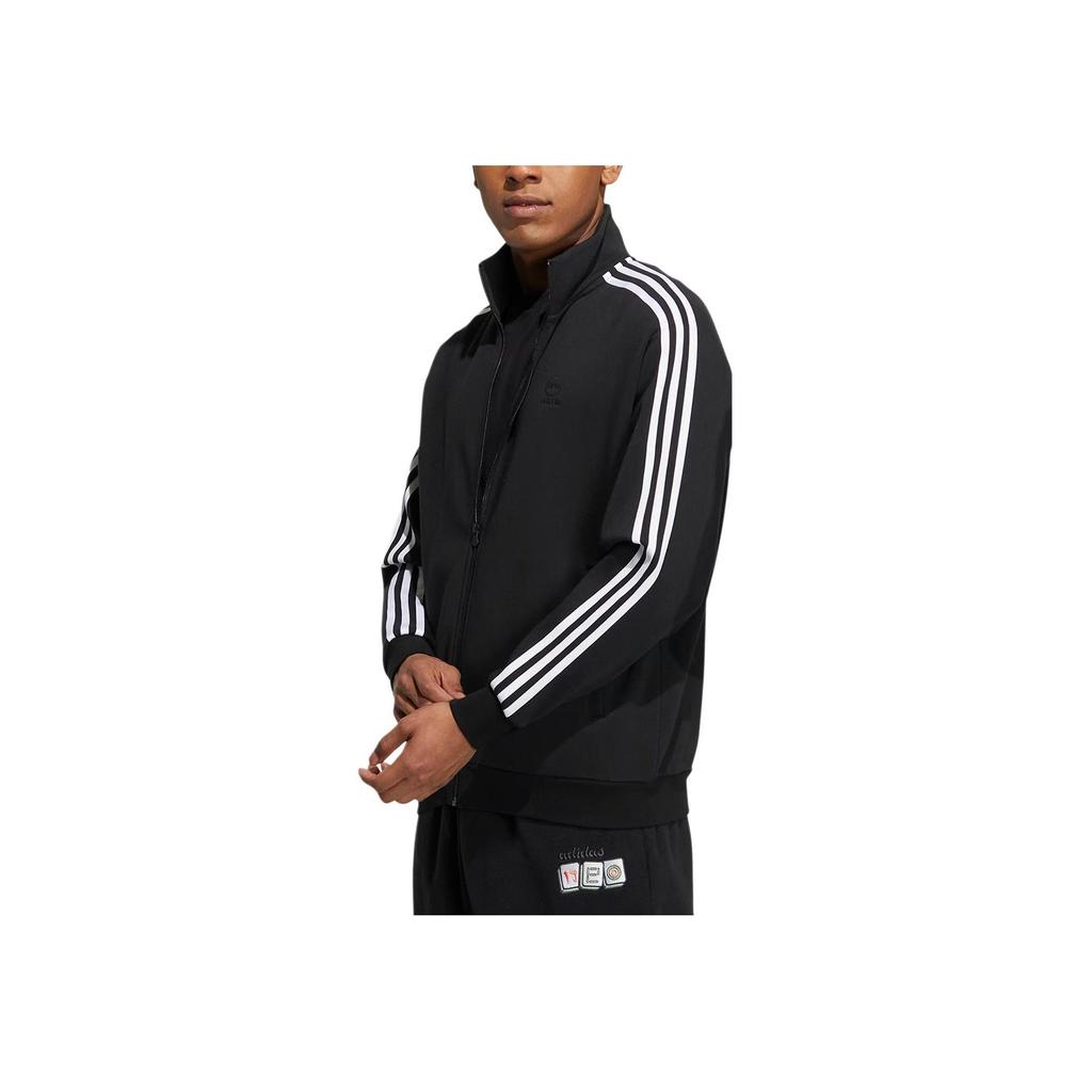 adidas Neo Unisex Three-Stripe Zipper Loose Casual Outerwear Jacket Black IA6909