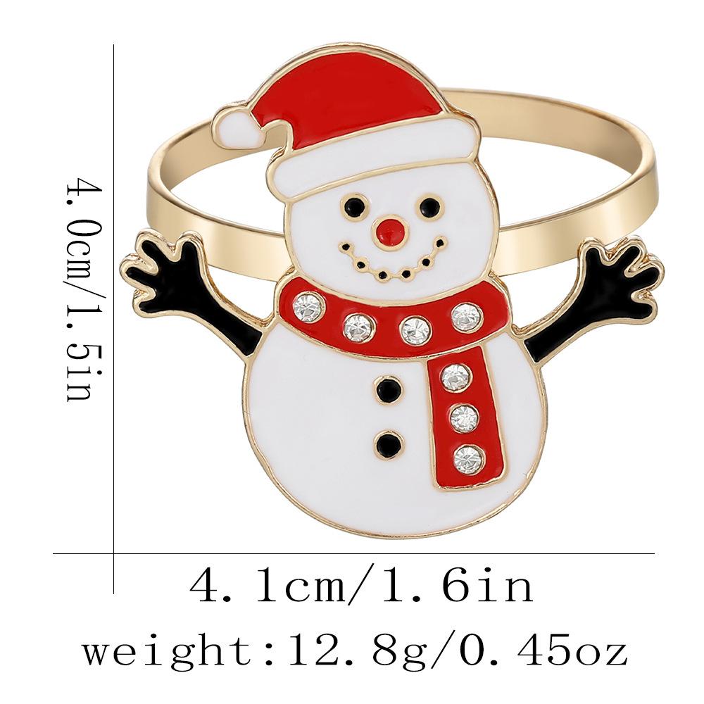Christmas Tree Napkin Ring Metal Creative Napkin Buckle Santa Claus Versatile Napkin Rings for Christmas Dinner Table Decor 2026