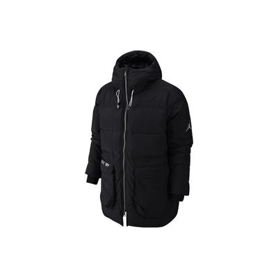 Logo Print Down Jacket With Storage Pocket Detail And Hood Men Outerwear Black DZ4552-010