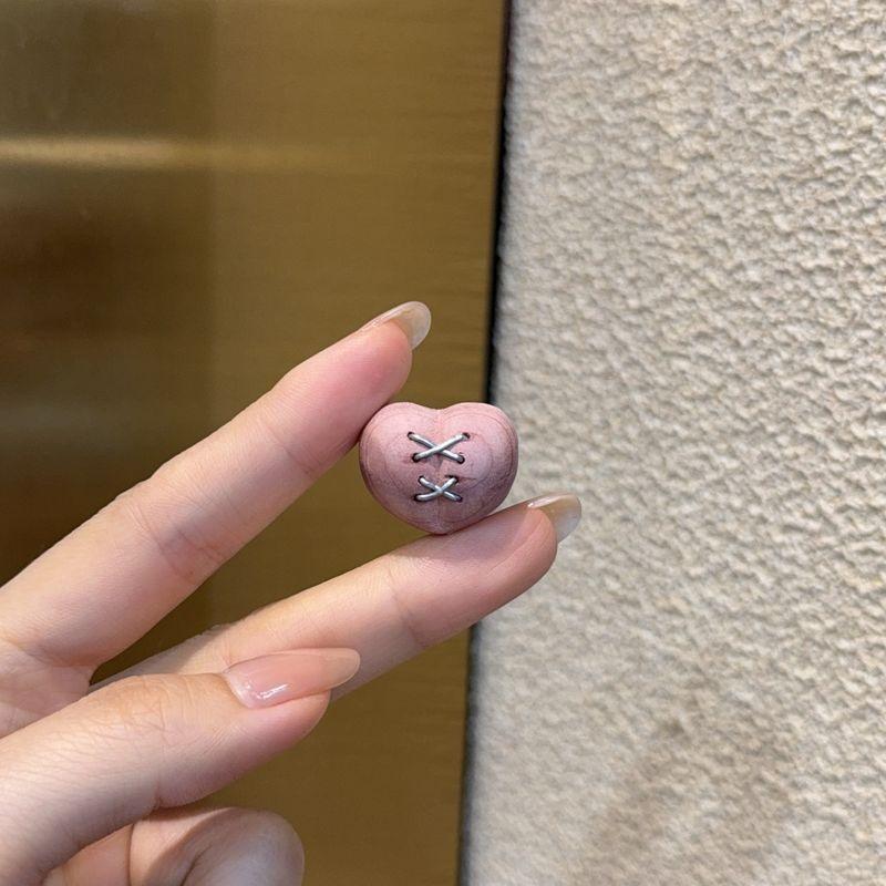 

Cypress Inlaid Fart Peach Heart DIY Handmade Accessories Braided Rope Bracelet String Beads Pendant Bracelet Crafts Ornament Blood Cypress inlaid fart peach Heart