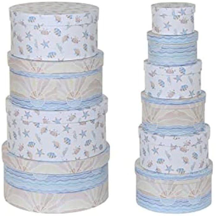 Set de boîtes de rangement empilables - DKD Home Decor - Multicolore - Plastique - 37,5 x 37,5 x 18 cm