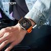 SANDA Barrel-Shaped Men's Watch: Dual Display, 50M Waterproof, Luminous, World Time, Stylish & Versatile