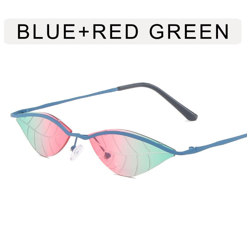 Leaf Shape Sunglasess Women New Trendy Rimless Metal Leg Women's Sun glasses Punk Party Show Female Sunglass