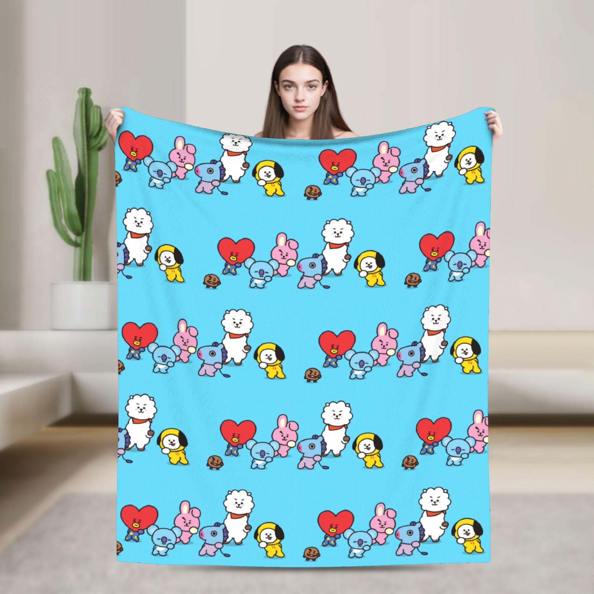 

Kpop Music Band Coral Fleece Plush Throw Blanket hopes Cartoon Blanket for Sofa Office Lightweight Bedroom Quilt 30x40in