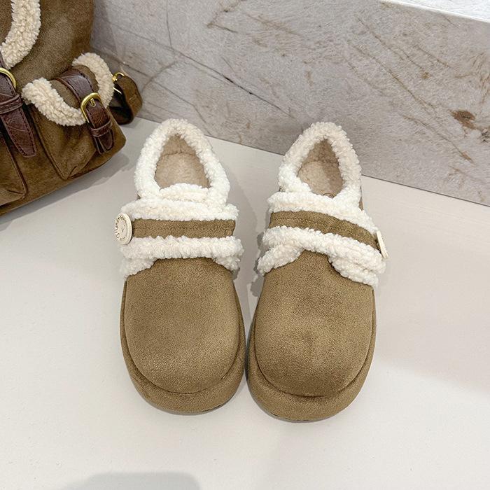 

Жіночі м які еластичні зимові теплі холодні стьобані снігові чоботи товста підошва нековзні зносостійкі вуличні спортивні хутряні бавовняні чоботи 40 хакі