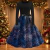 Women's Vintage Christmas Print Round Neck Casual Dress