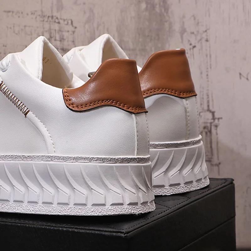 Herrenschuhe Leder Männlich Herren Herren Sneaker Schuhe für Herren Luxus Designer Plateau Herren Leder Herrenschuhe