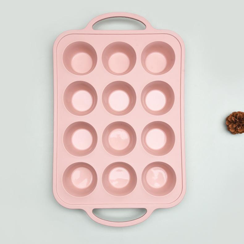 Food Grade Silicone Cake Mold High Temperature Resistant 12 Even Cake Making Baking Mold