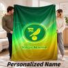 Norwich City Personalized Flannel Blanket Custom Name Text Soft Throw Blanket Home Decor