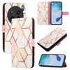 For vivo X200s 5G Case with Strap Marble Pattern Leather Phone Cover Card Holder