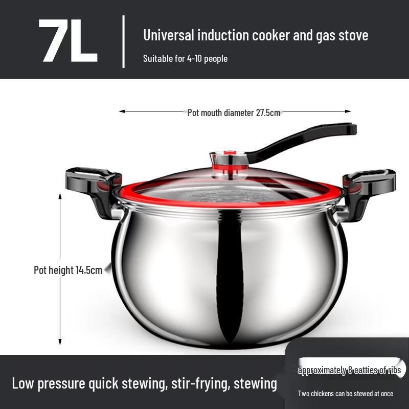 OLOEY 7L Stainless Steel Micro-Pressure Cooker