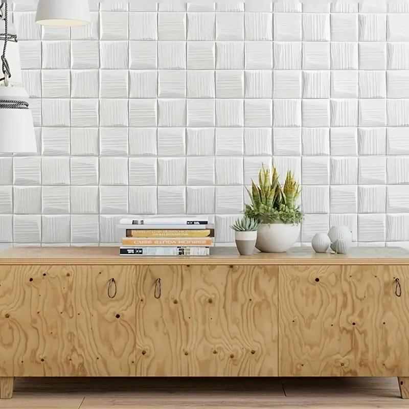 35*35cm 3D Stereo Kendinden Yapışkanlı Duvar Çıkartmaları Su Geçirmez Yatak Odası Oturma Odası Arka Plan Dekorasyon Duvar Kağıdı