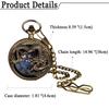 Pocket Watch Automatic Winding Mechanical Dragon Roman Alphabet Analog Display Skeleton Waterproof Retro Antique Pendant Watch Pocket Watch with Chain