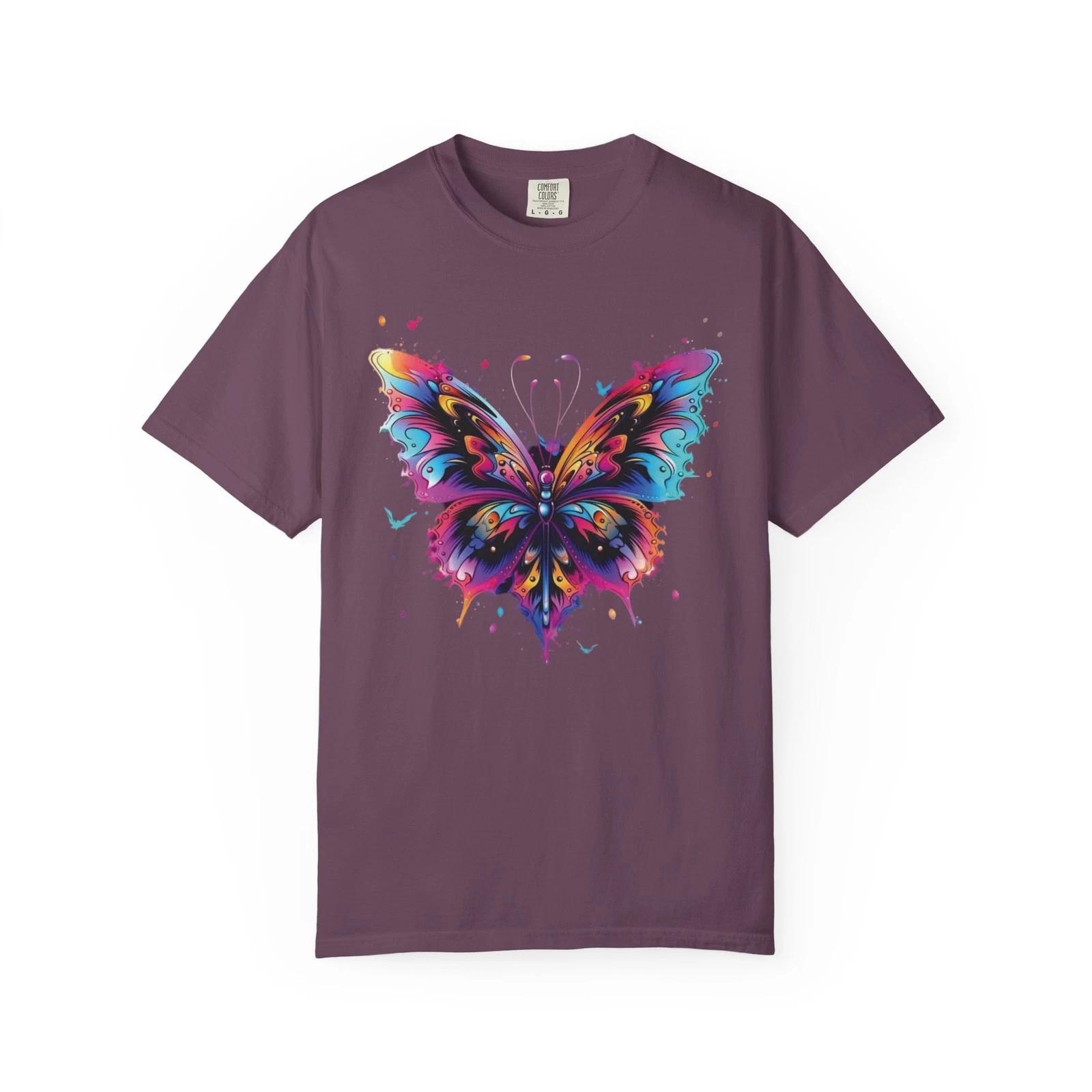 Vibrant Butterfly Unisex T-Shirt, Colorful Tee M
