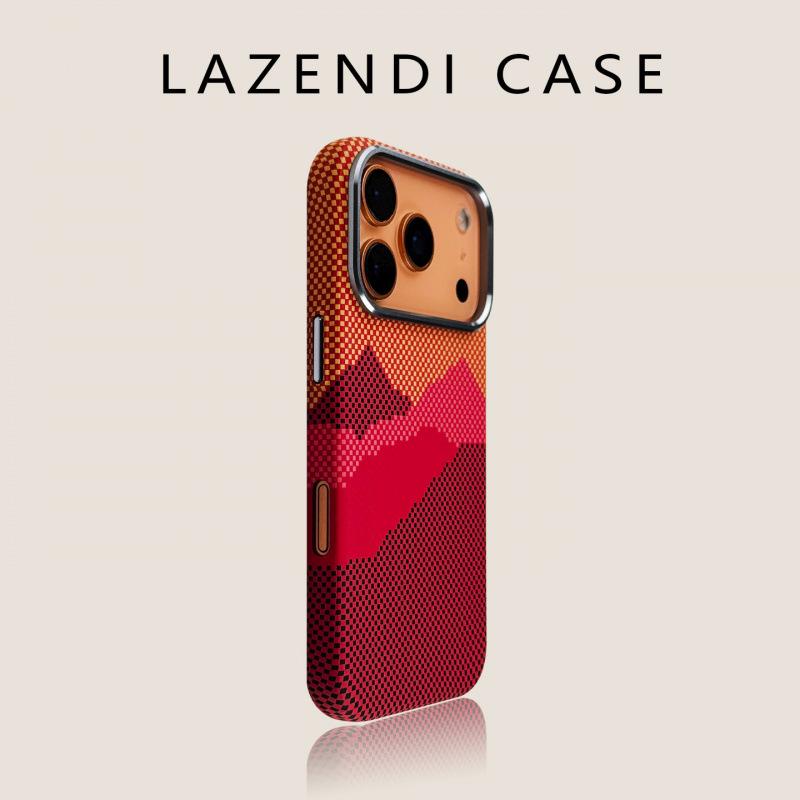 

iPhone 17 Pro Max Kevlar Magnetic Case - Mountain & River Design, Compatible with Apple 16, Premium Hard Case, Skin-Feel for iPhone 15 15 PROMAX