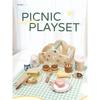 Picnic Basket Hand-held Basket Pretend Play Toys Children's Wooden Simulation Tableware Set Girls' Toys Desserts and Cakes