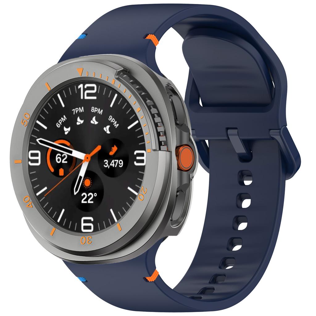 Silicone Band+Protective Case for Samsung Galaxy Watch 8 Classic 46mm Sport Strap Hard PC Bumper No Screen Film Watch Bracelet