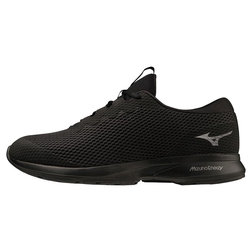 Mizuno ME-03 2 Energy Walking Shoes, Lightweight, Wide Fit, Casual Sneakers, Black, Size 26.0 cm, 3E