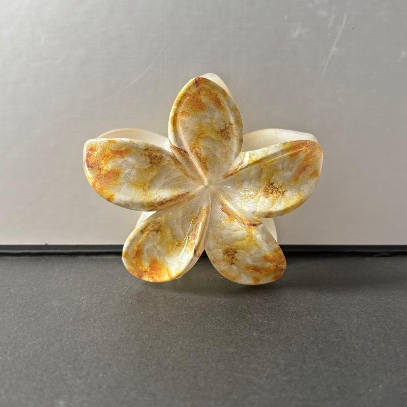 Smudge Frangipani Haarspange Damen Bunt Vielseitig Haifisch-Klammern Einfache Haaraccessoires