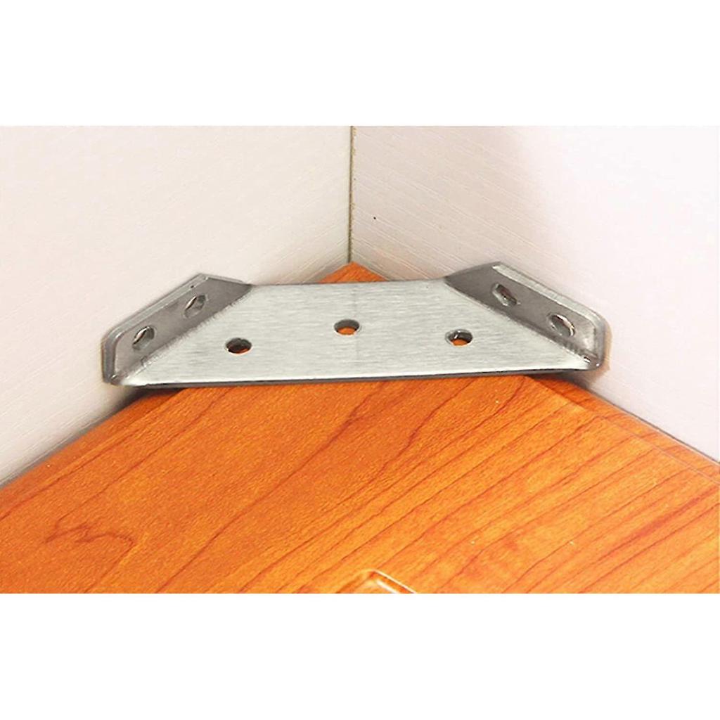 4pcs Stainless Steel Corner Braces, Triangle Brackets, Table Chair Furniture Joints Corner Connectors