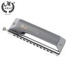 M MBAT Harmonica 12 Holes 48 Pitches Metallic Silver Wind Instruments Bagpipe Instruments For Music Beginners And Music Lovers