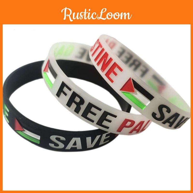 Stylish Palestine Silicone Wrist Band Featuring The Iconic Palestinian Flag Design