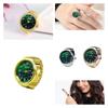 Ring Quartz Mechanical Watch Shape Hand Can Rotation Time Adjusted Gift Ornament