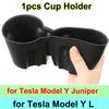 for Tesla Model Y L YL 2026 Center Console Storage Box Armrest Box Organizer Tray Model Y Juniper 2025 TPE Bottle Cup Holder