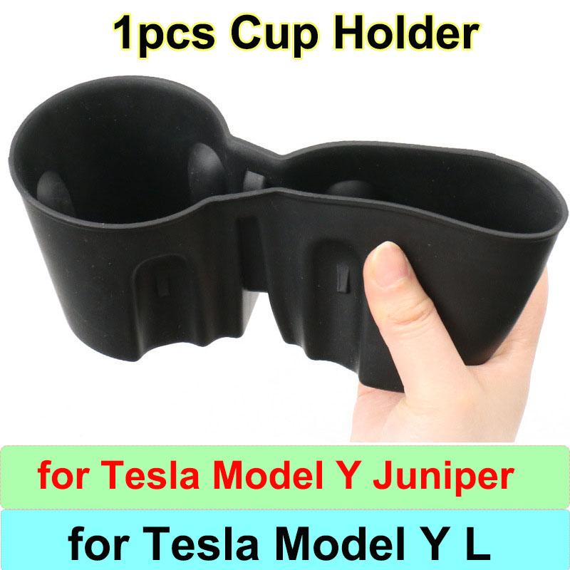 for Tesla Model Y L YL 2026 Center Console Storage Box Armrest Box Organizer Tray Model Y Juniper 2025 TPE Bottle Cup Holder