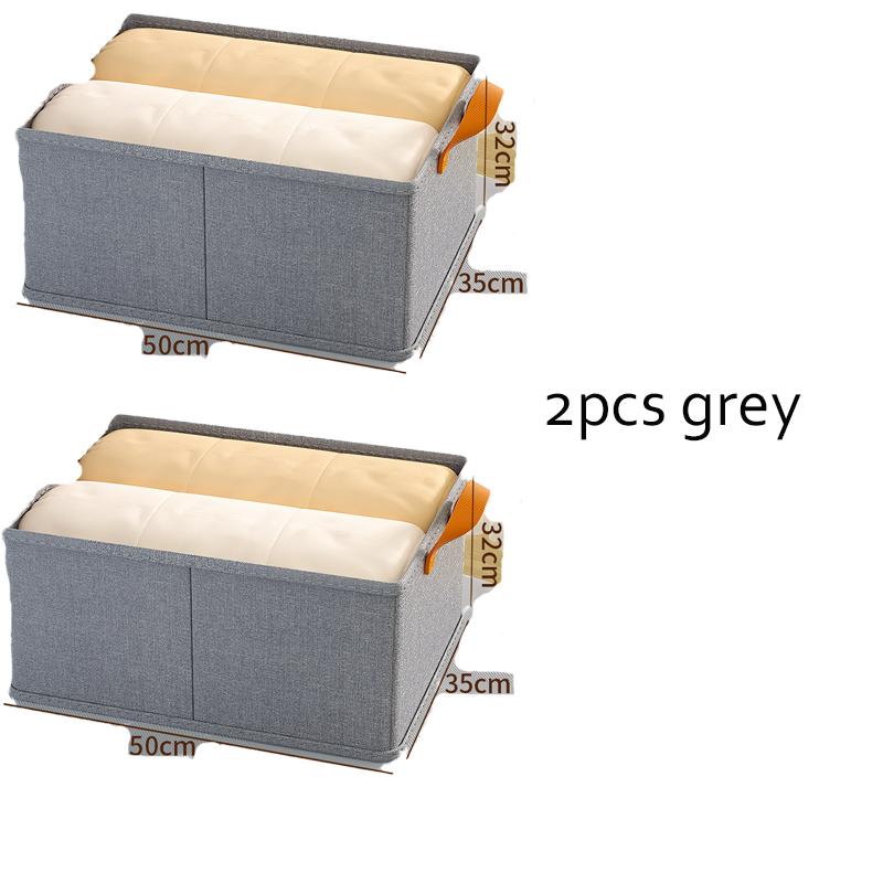 

2 шт. шкаф для хранения вещей утолщенный и может быть сложен вместе с домашними вещами большой емкости одежда брюки стиль ящика многослойный артефакт