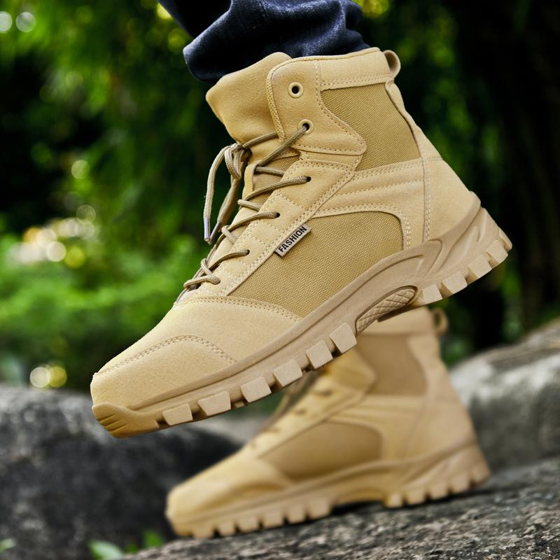 Fashion Outdoor Boots Couples Training Work Boots High-top Hiking Sports Shoes Field Practice Shoes Battlefield Combat Boots