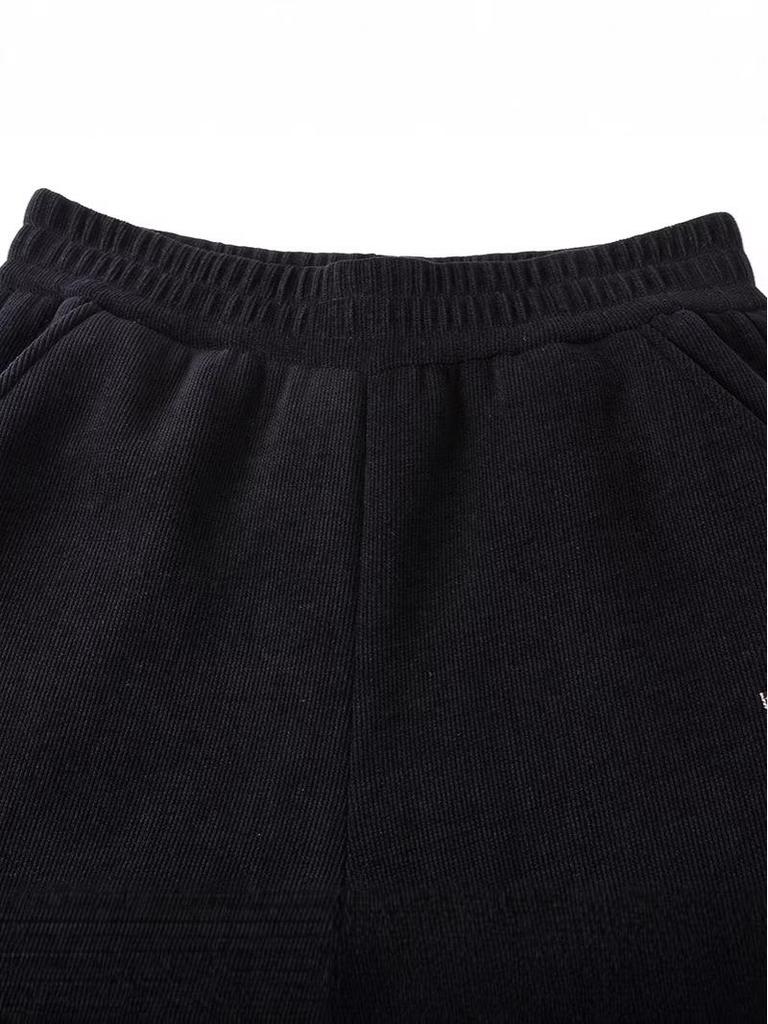 Mom's Velvet Winter Straight-Leg Elastic Waist Pants - Thick, Slimming, Versatile, Long, Deep Crotch for Grandma