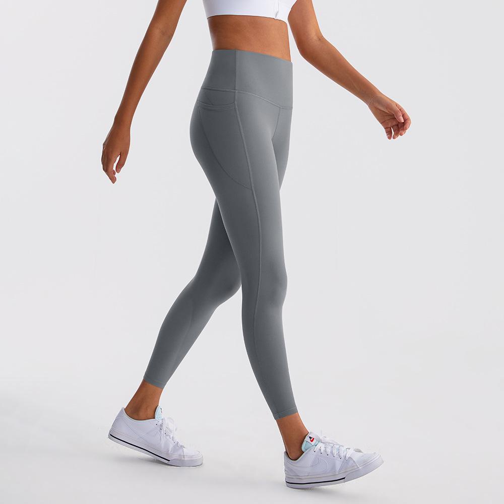 Nude Feel High Waist Damen Yogahose - Pfirsich Hüftlift & Schnelltrocknend Fitness Basisschicht