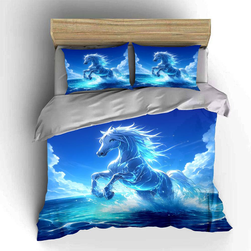 Majestic ocean stallion. Bedding sets Duvet covers Pillowcases(1* Duvet Cover 2* Pillowcases without duvet insert)