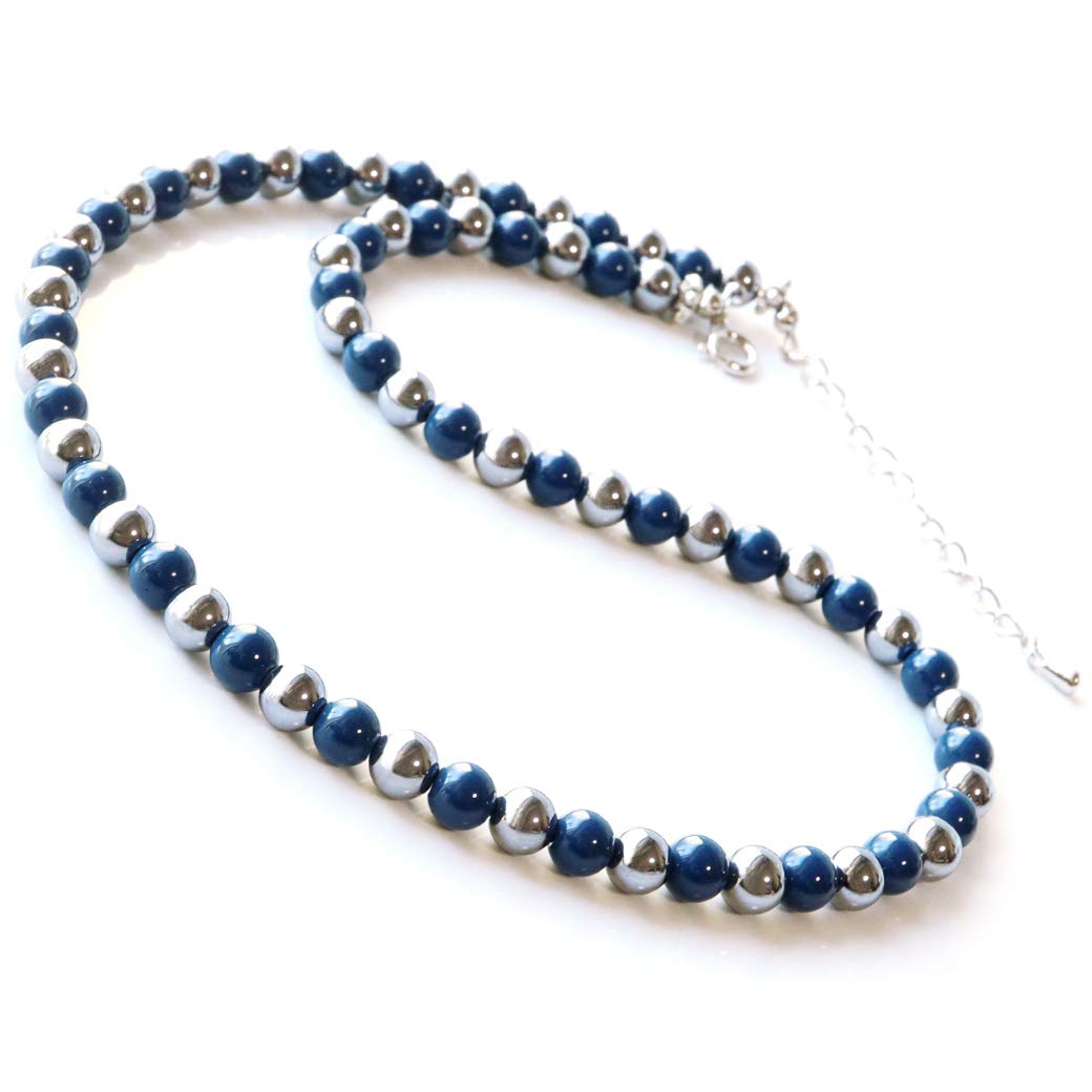 

Terahertz Blue Beitou Stone Blue Hook Length 60cm [GOLD STONE] Necklace, Genuine, 6mm, Hokutolite, Type, Approx.