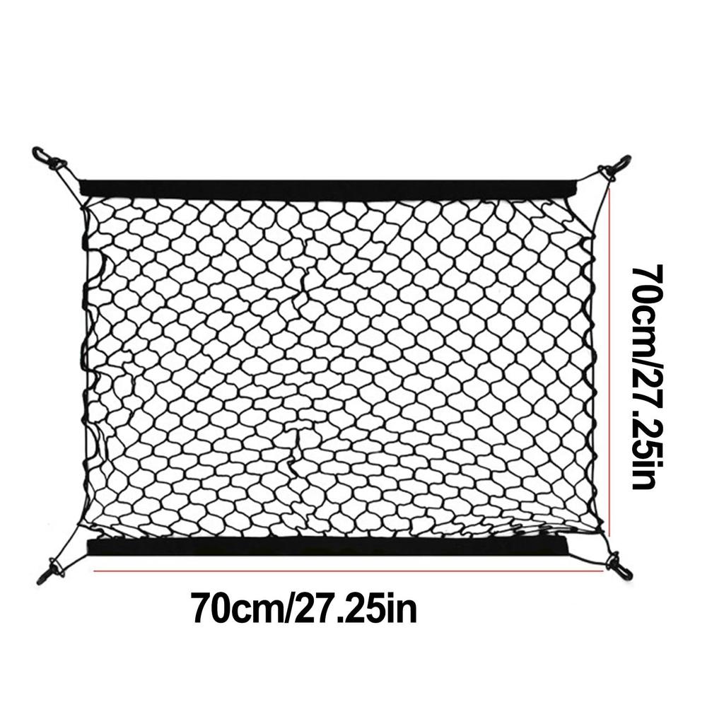 Cargo Net, Trunk Net, Luggage Net, 27.6 x 27.6 inches (70 x 70 cm),