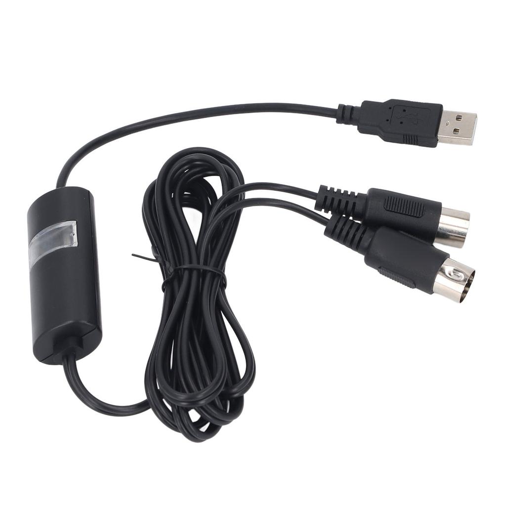 USB zu MIDI Kabel 5ft USB MIDI Schnittstellenadapter MIDI zu USB Kabel Konverter für Musikkeyboard Klavier zu PC Laptop