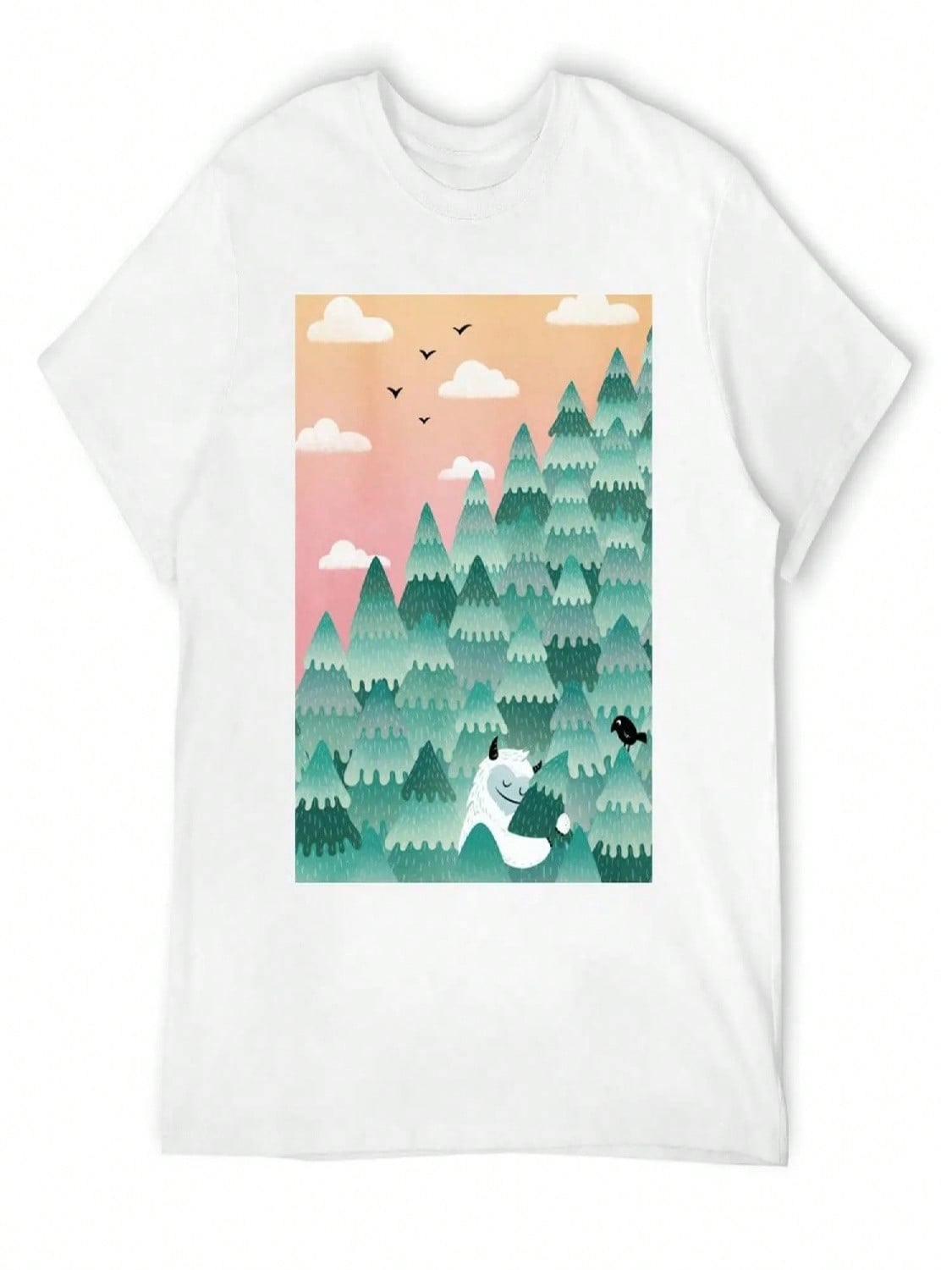 Tree Hugger (Sunrise Version) T-Shirt Clothes Aesthetic Clothing Graphic T Shirt Vintage Anime T-Shirt Men Clothes S разноцветный