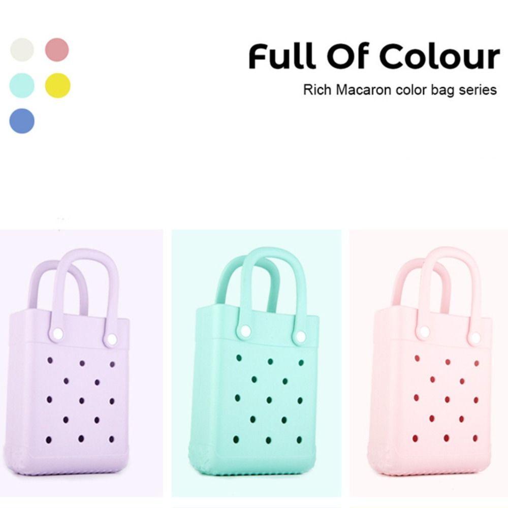 Waterproof Cartoon Colorful Handbags Mini Summer Beach Bag Fashion Storage Bag Women