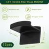 12 Pieces Hat Rack Hat Holder Organizer For Wall Hats Hanger Adhesive Hat Hooks Baseball Cap Display Rack